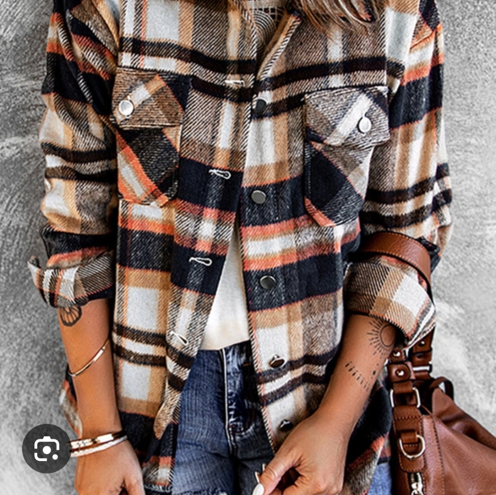 Plaid Flannel Shacket - Picture 2 of 7